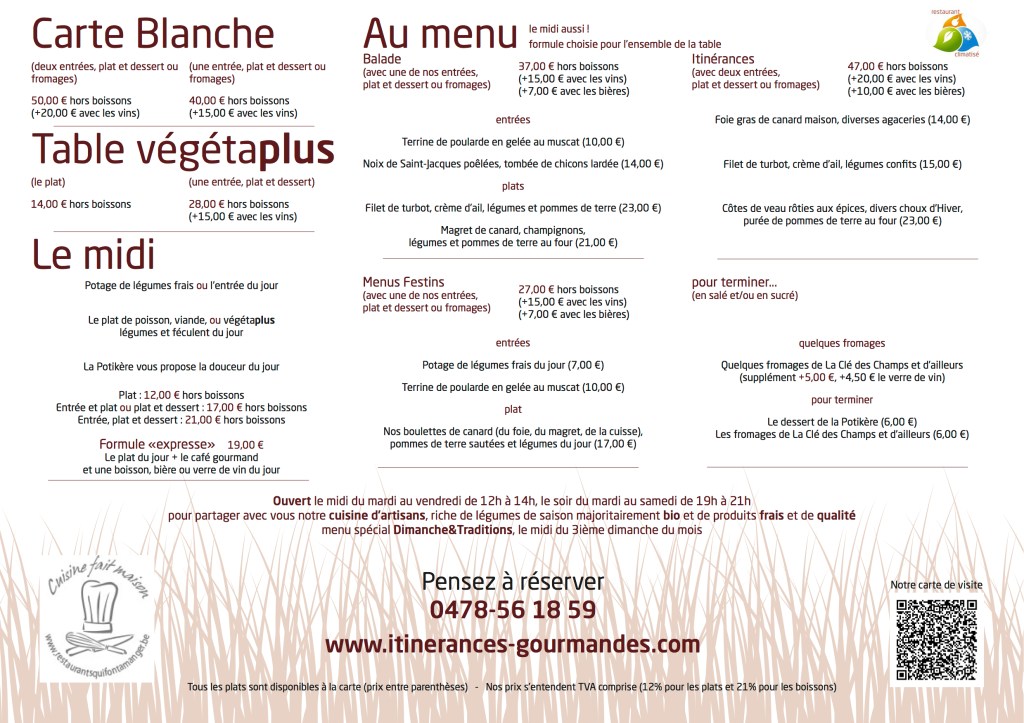 Itinérances Gourmandes - Menus20150113